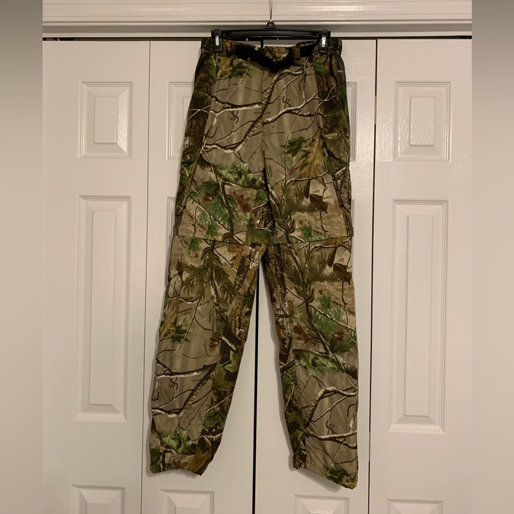 REDHEAD MENS SIZE MEDIUM REALTREE CAMO CONVERTIBLE PANTS